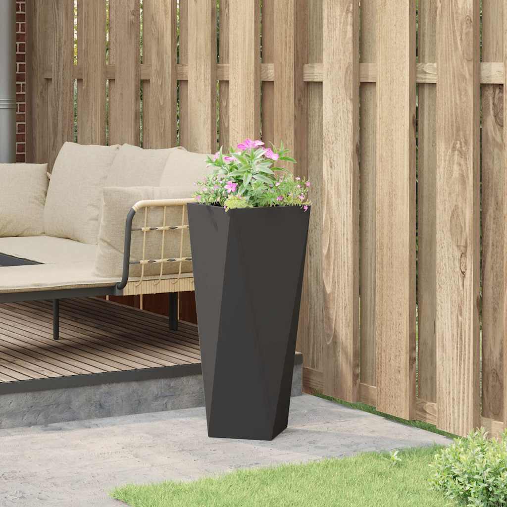 Planter Black 30 x 30 x 75 cm Steel