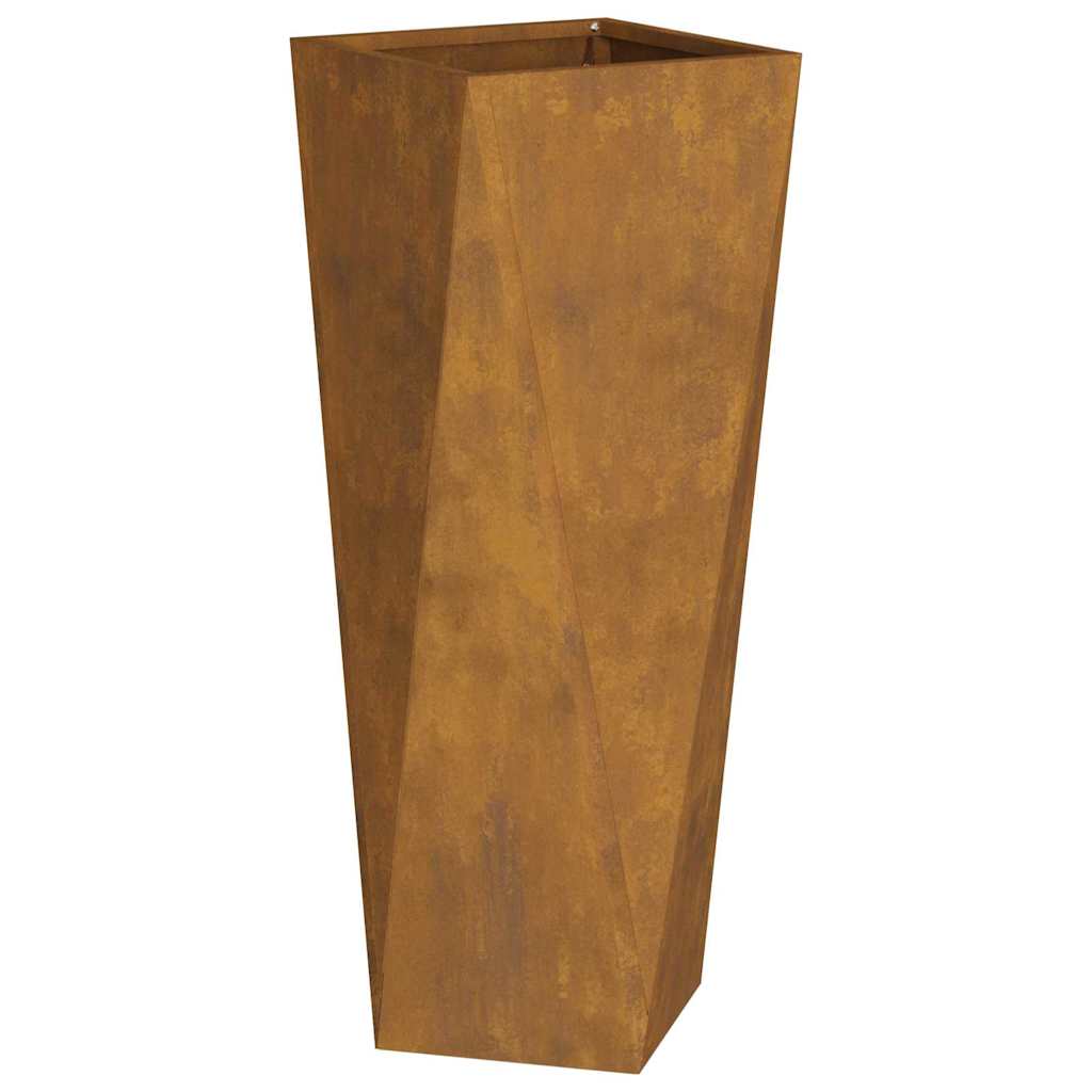 Planter Rusty 30 x 30 x 75 cm Weathering Steel