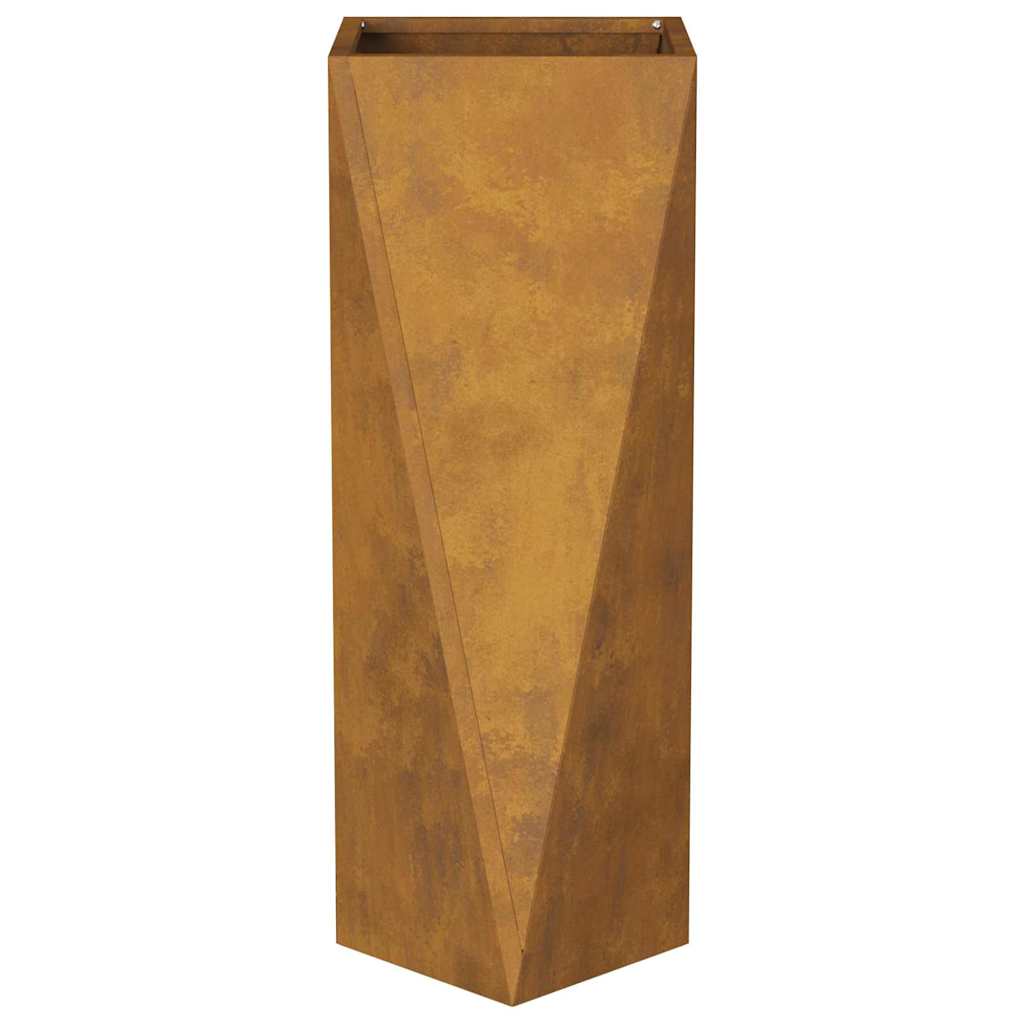 Planter Rusty 30 x 30 x 75 cm Weathering Steel