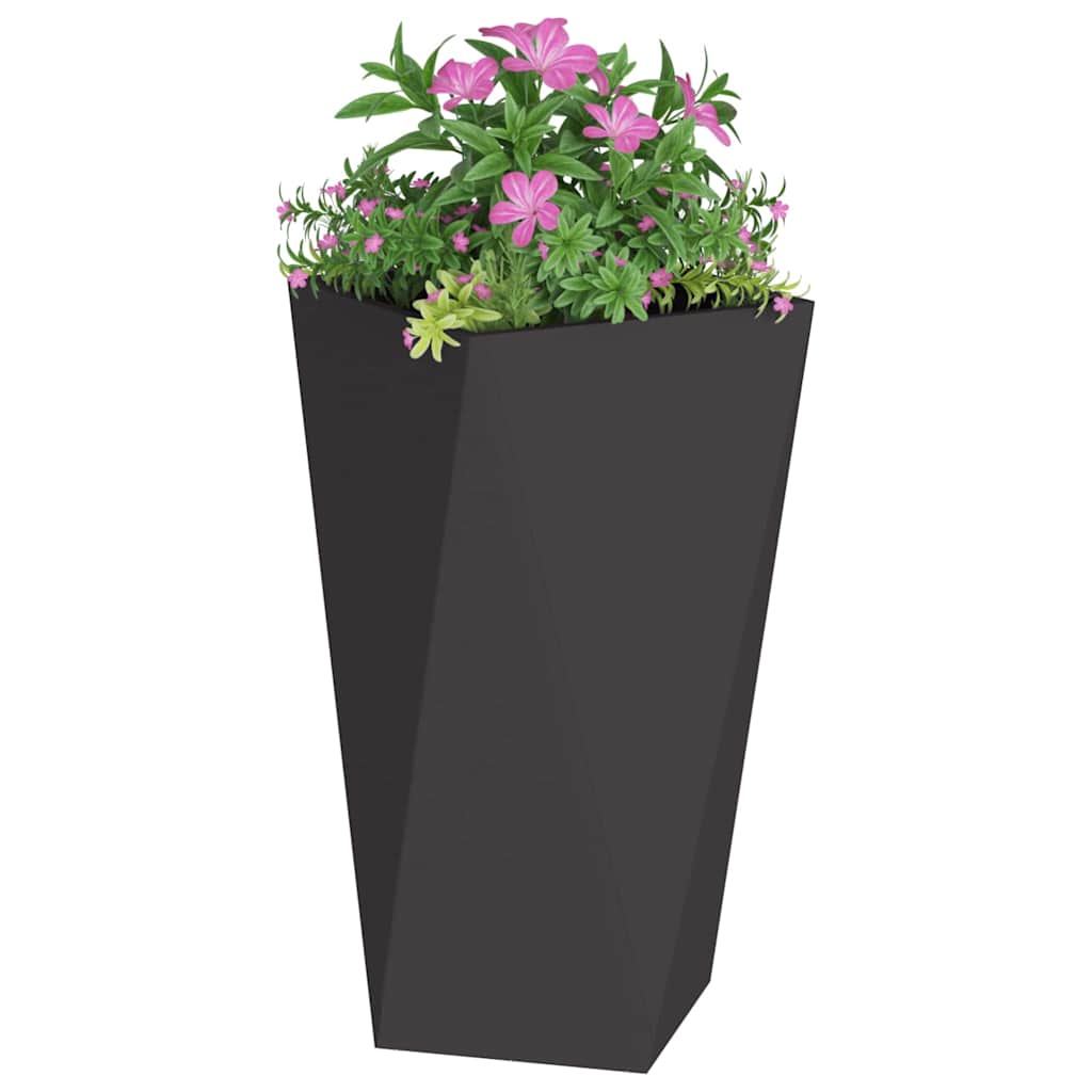 Planter Black 40 x 40 x 75 cm Steel