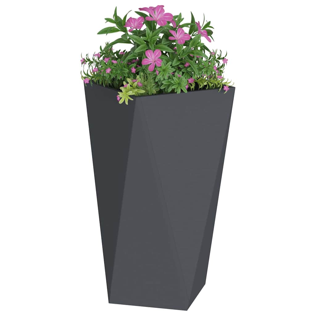 Planter Anthracite 40 x 40 x 75 cm Steel