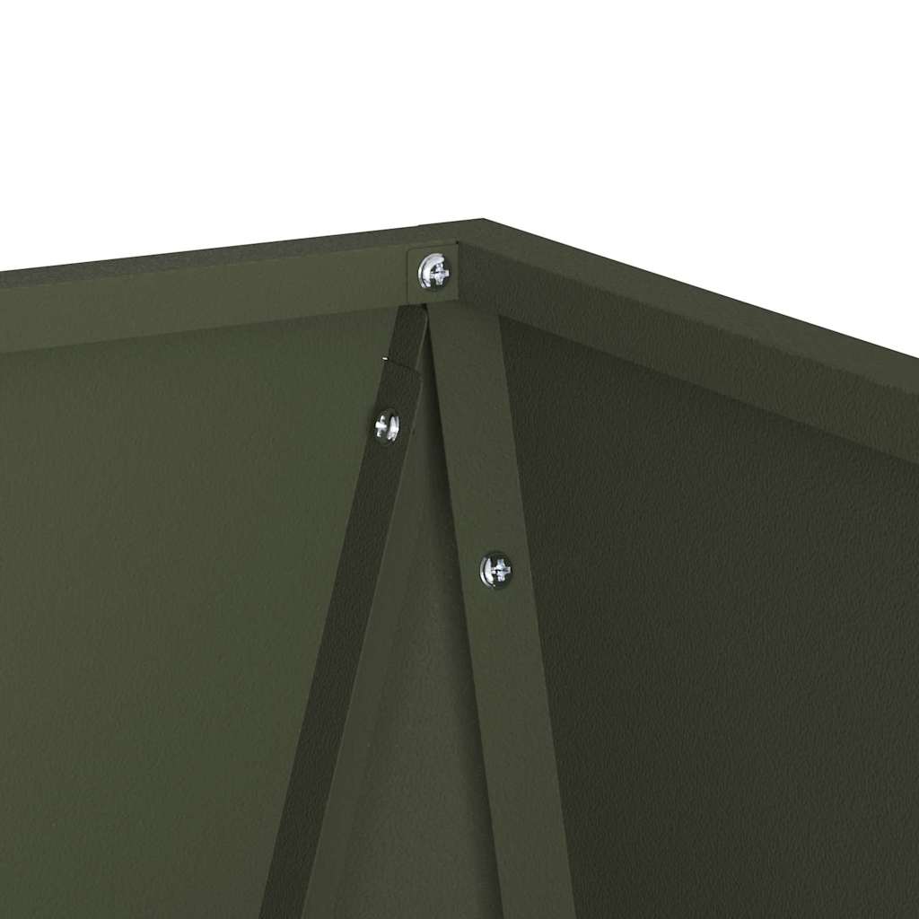 Planter Olive Green 40 x 40 x 75 cm Steel