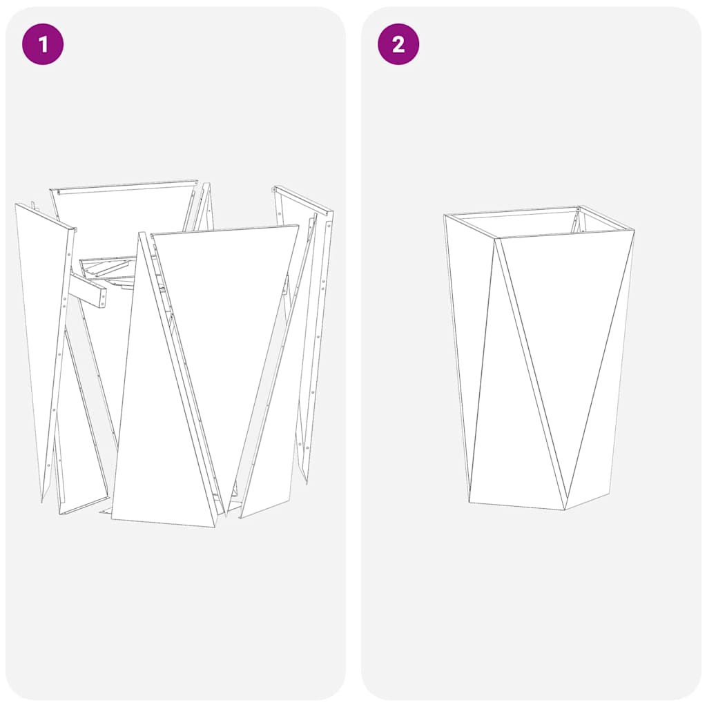 Planter Olive Green 40 x 40 x 75 cm Steel