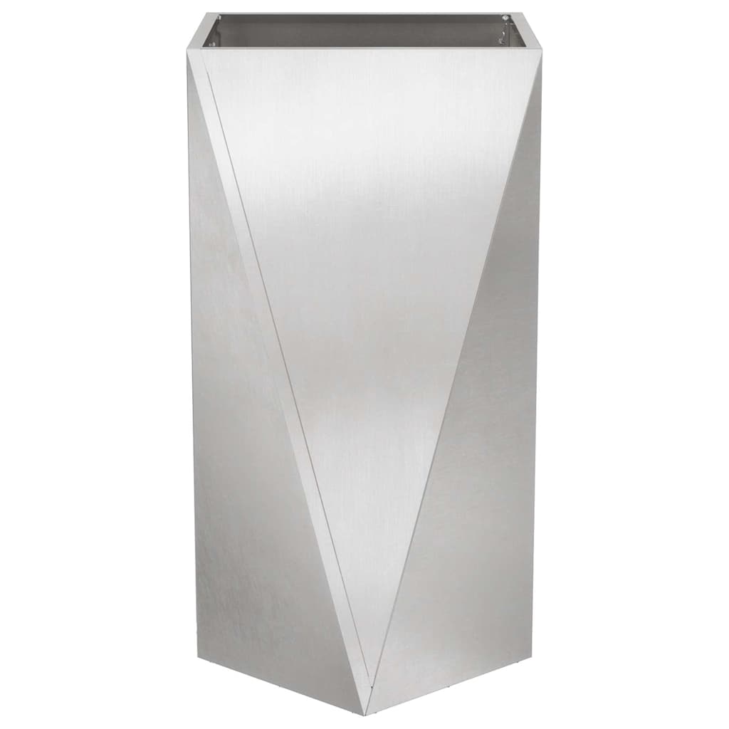 Planter 2 pcs Silver 40 x 40 x 75 cm Stainless Steel