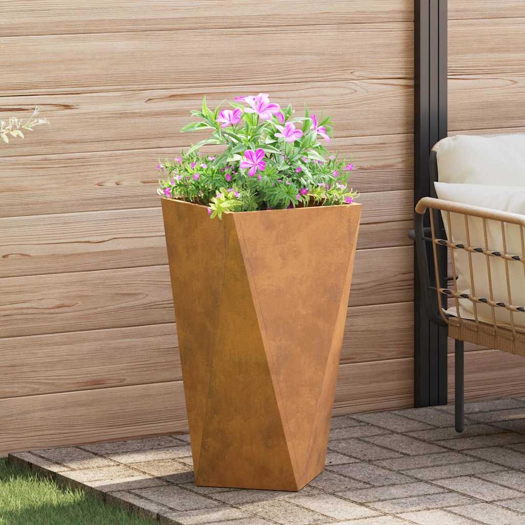 Planter Rusty 40 x 40 x 75 cm Weathering Steel