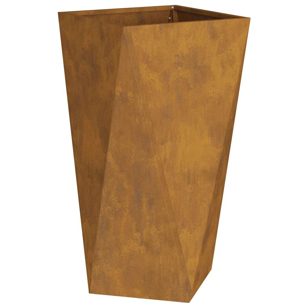 Planter Rusty 40 x 40 x 75 cm Weathering Steel
