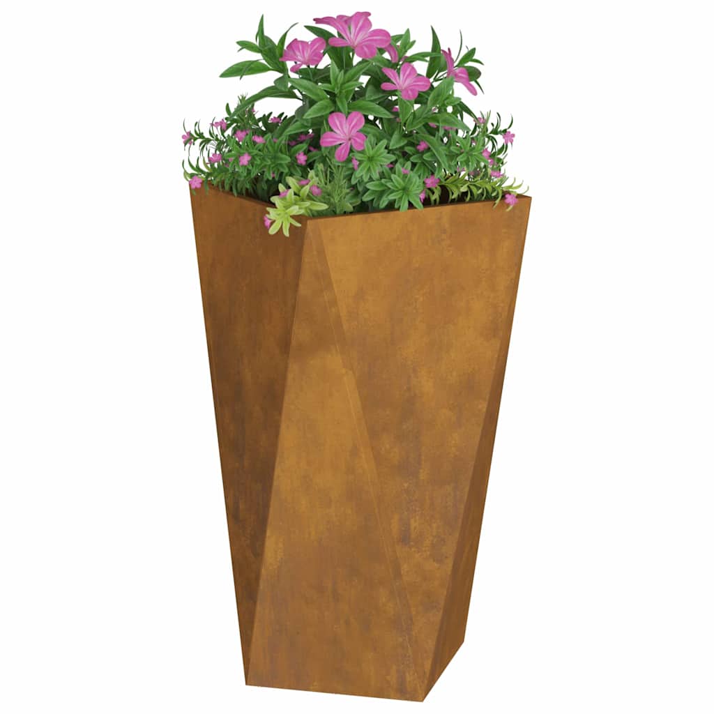 Planter Rusty 40 x 40 x 75 cm Weathering Steel
