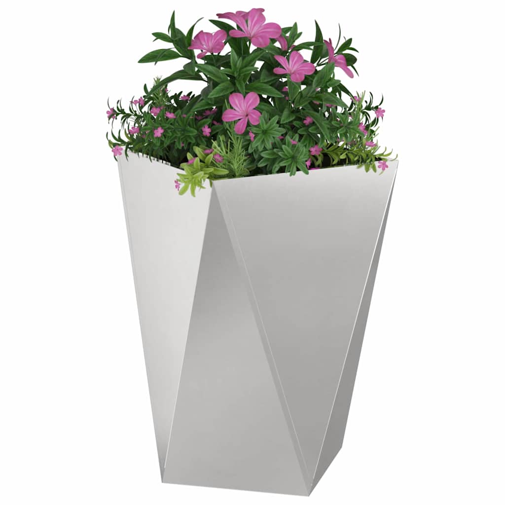 Planter Silver 50 x 50 x 75 cm Stainless Steel
