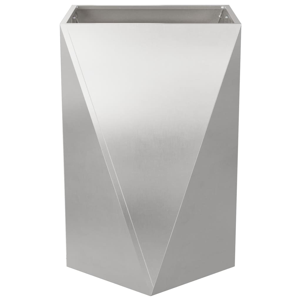Planter 2 pcs Silver 50 x 50 x 75 cm Stainless Steel