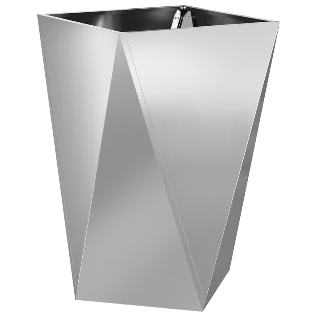 Planter 2 pcs Silver 50 x 50 x 75 cm Galvanised Steel