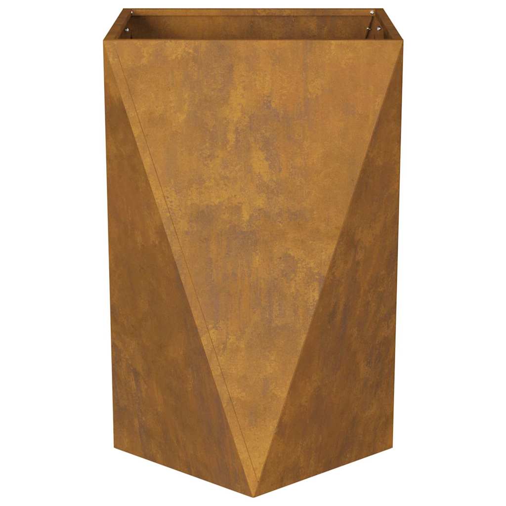 Planter Rusty 50 x 50 x 75 cm Weathering Steel
