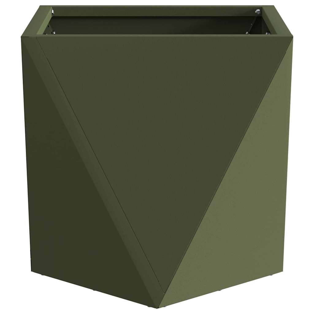 Planter Olive Green 30 x 30 x 30 cm Steel