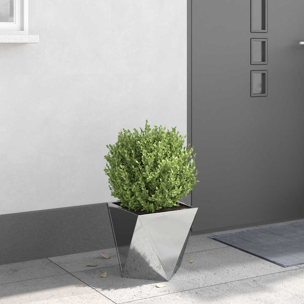 Planter Silver 30 x 30 x 30 cm Galvanised Steel