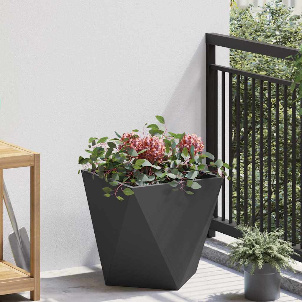 Planter Black 40 x 40 x 40 cm Steel