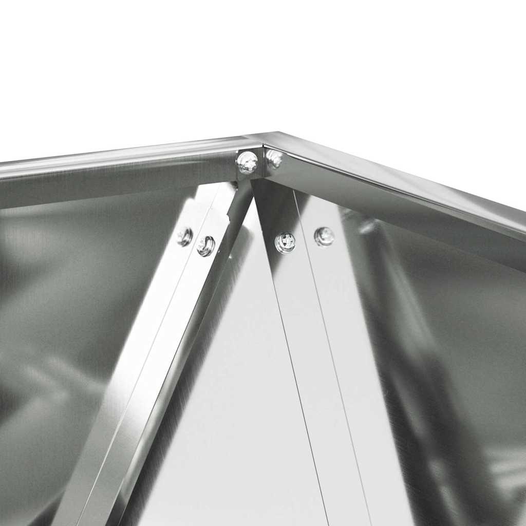 Planter Silver 40 x 40 x 40 cm Galvanised Steel