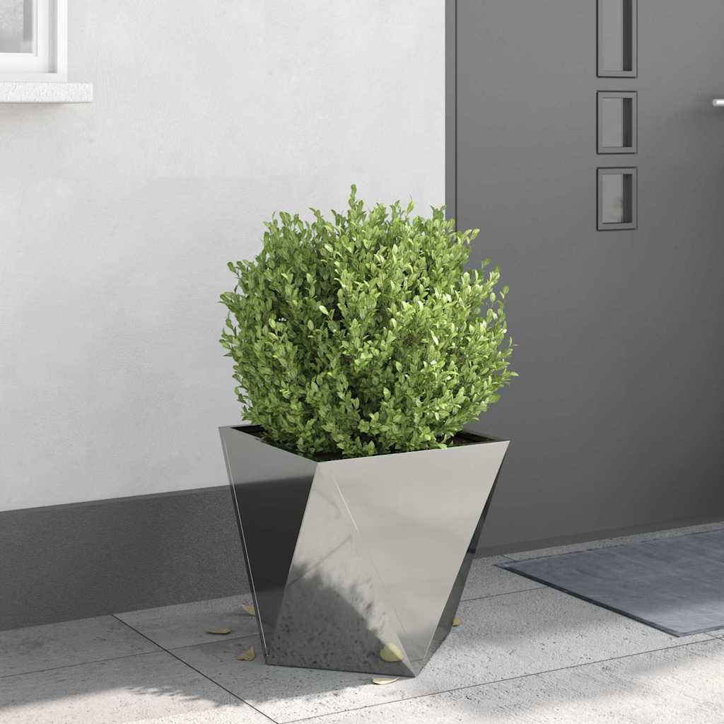 Planter Silver 40 x 40 x 40 cm Galvanised Steel