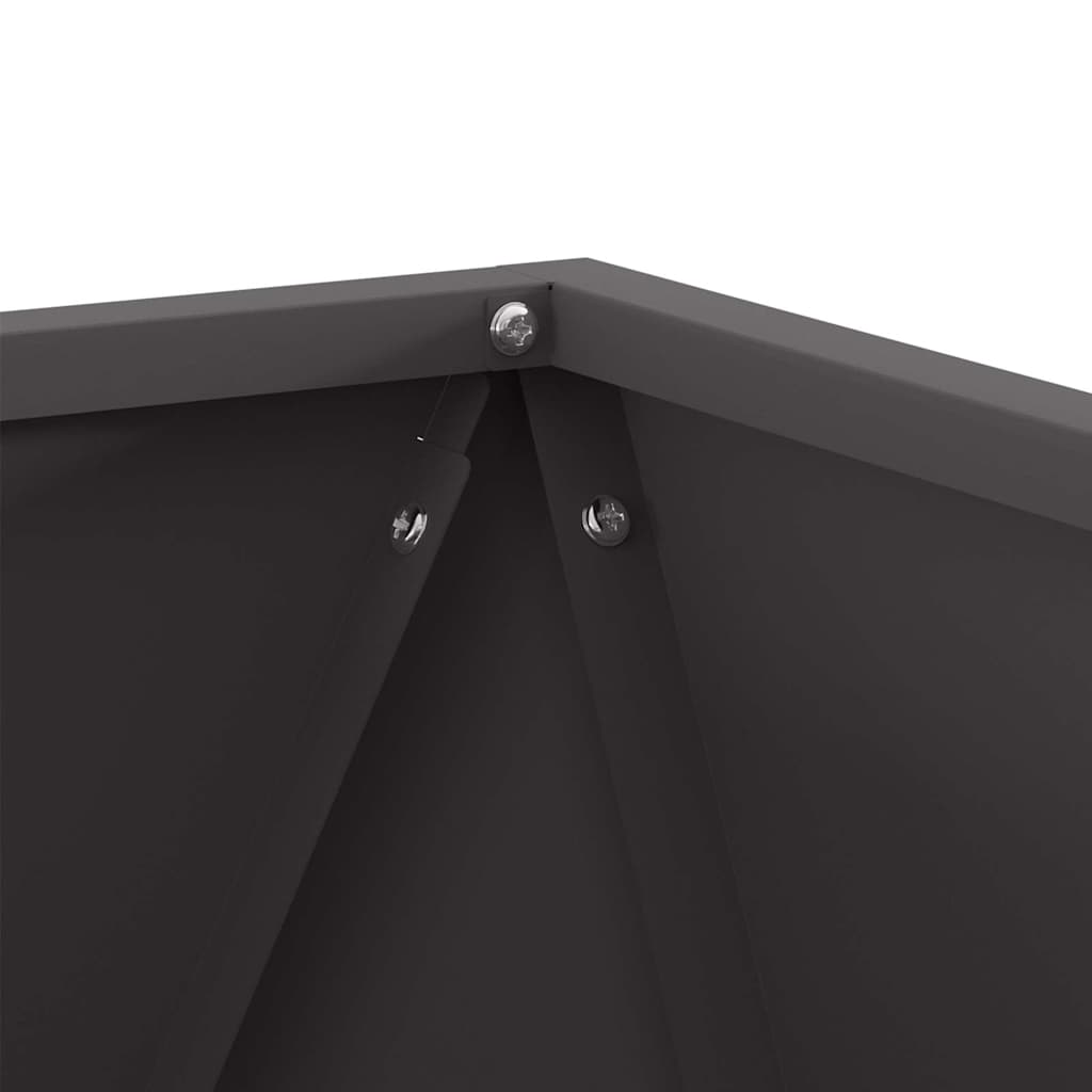 Planter Black 50 x 50 x 50 cm Steel