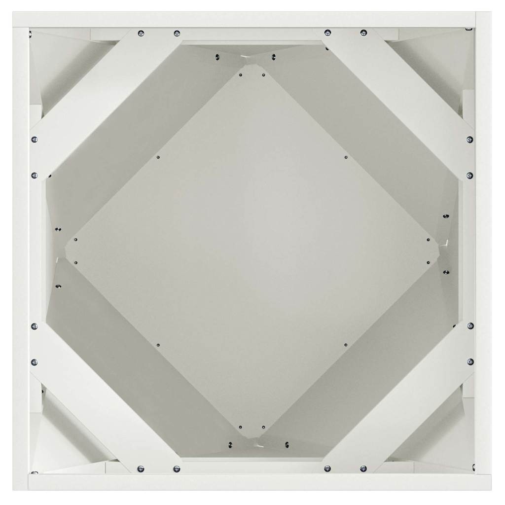 Planter White 50 x 50 x 50 cm Steel