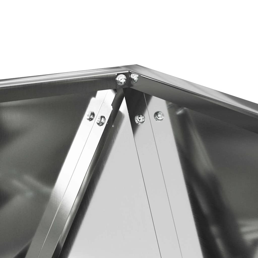 Planter Silver 50 x 50 x 50 cm Galvanised Steel