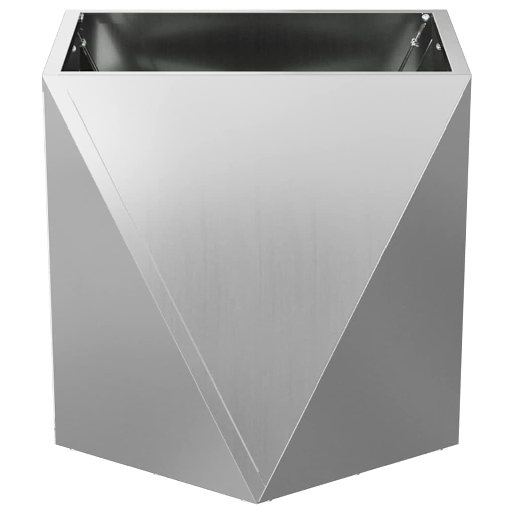 Planter Silver 50 x 50 x 50 cm Galvanised Steel