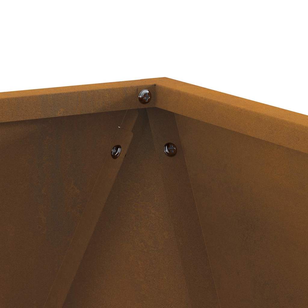 Planter 2 pcs Rusty 50 x 50 x 50 cm Weathering Steel