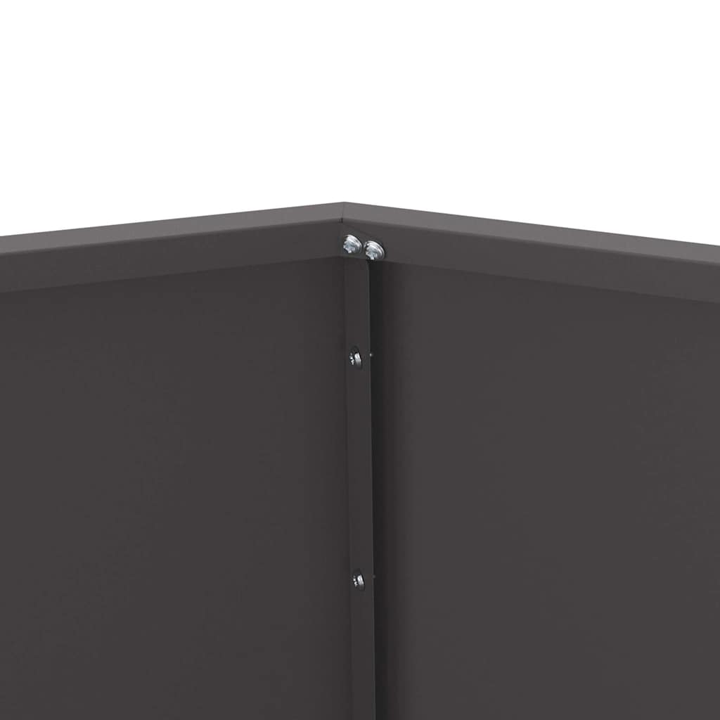 Planter Black 100 x 100 x 80 cm Steel