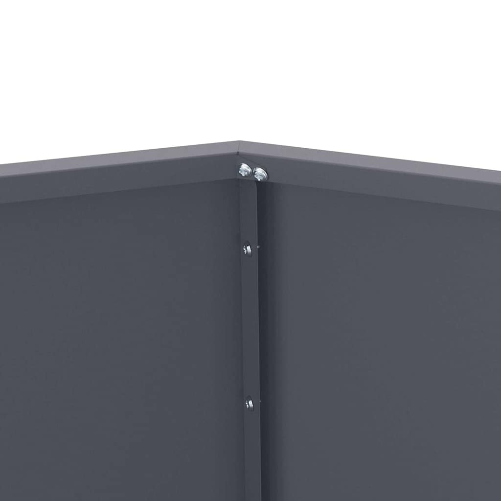 Planter 2 pcs Anthracite 100 x 100 x 80 cm Steel