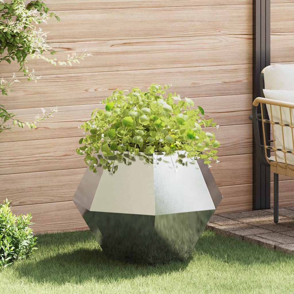 Planter Silver 75 x 75 x 60 cm Stainless Steel