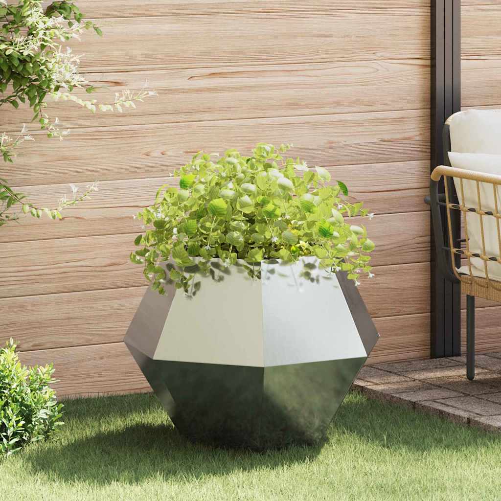 Planter Silver 75 x 75 x 60 cm Galvanised Steel