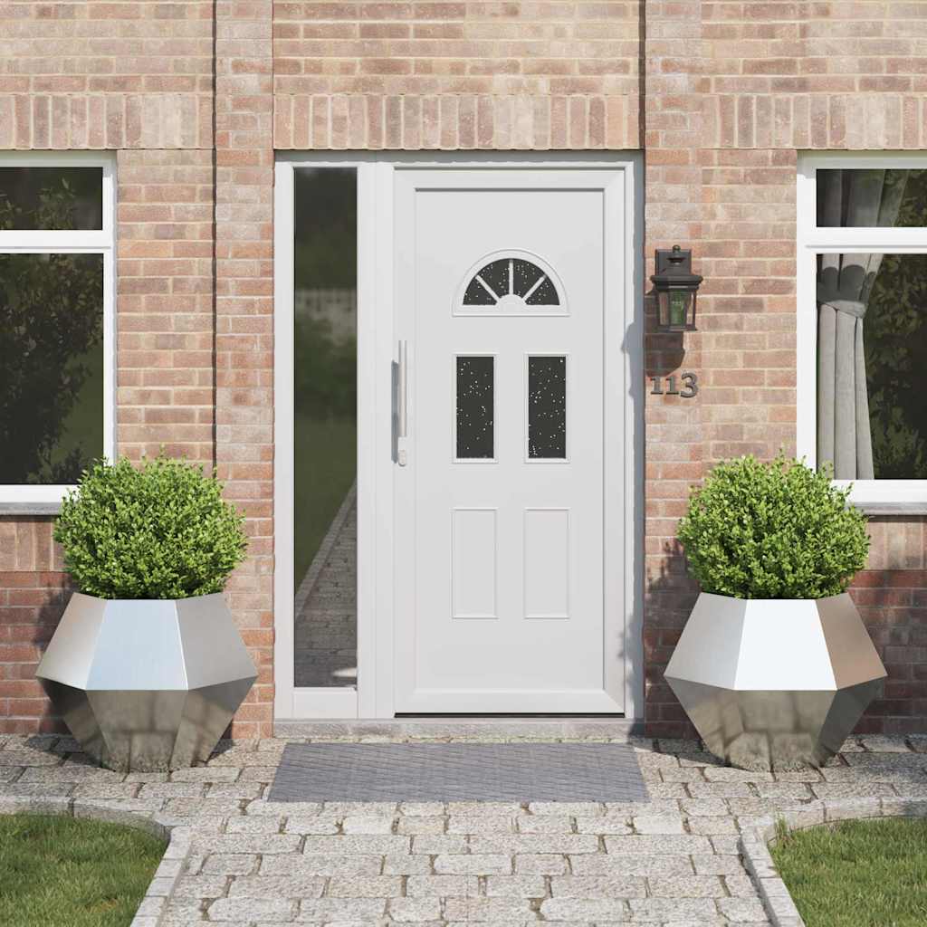 Planter 2 pcs Silver 75 x 75 x 60 cm Galvanised Steel