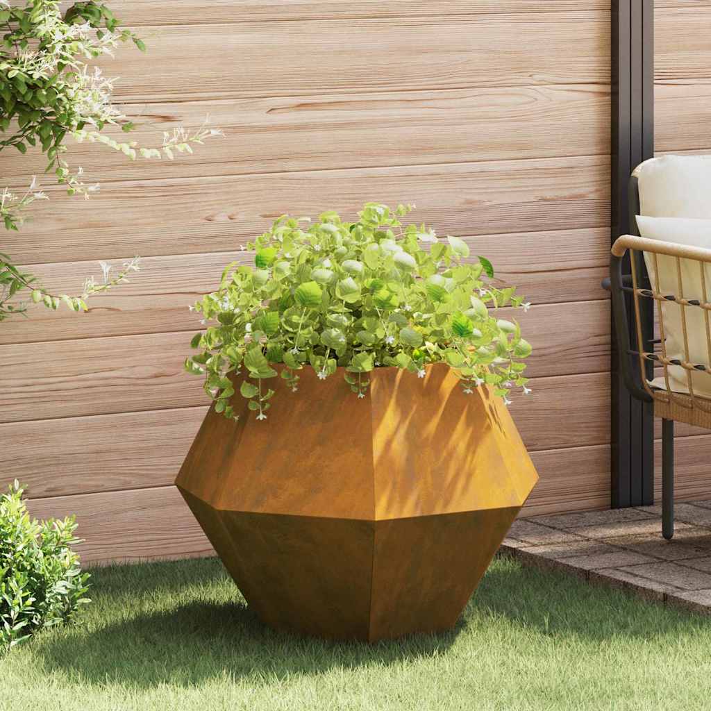 Planter Rusty 75 x 75 x 60 cm Weathering Steel