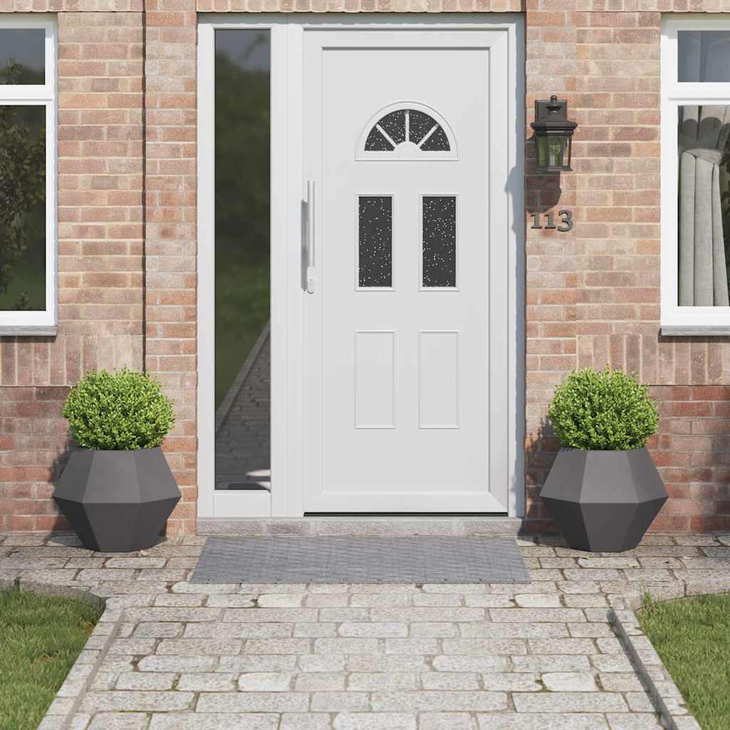 Planter 2 pcs Black 50 x 50 x 40 cm Steel