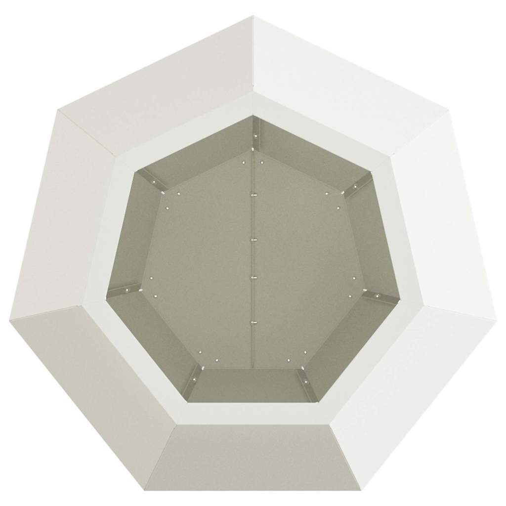 Planter White 50 x 50 x 40 cm Steel