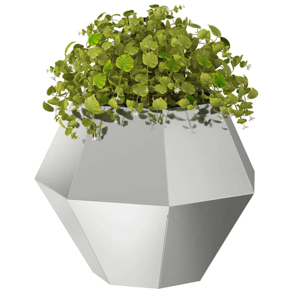 Planter Silver 50 x 50 x 40 cm Galvanised Steel