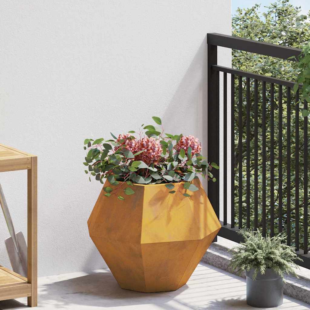 Planter 2 pcs Rusty 50 x 50 x 40 cm Weathering Steel