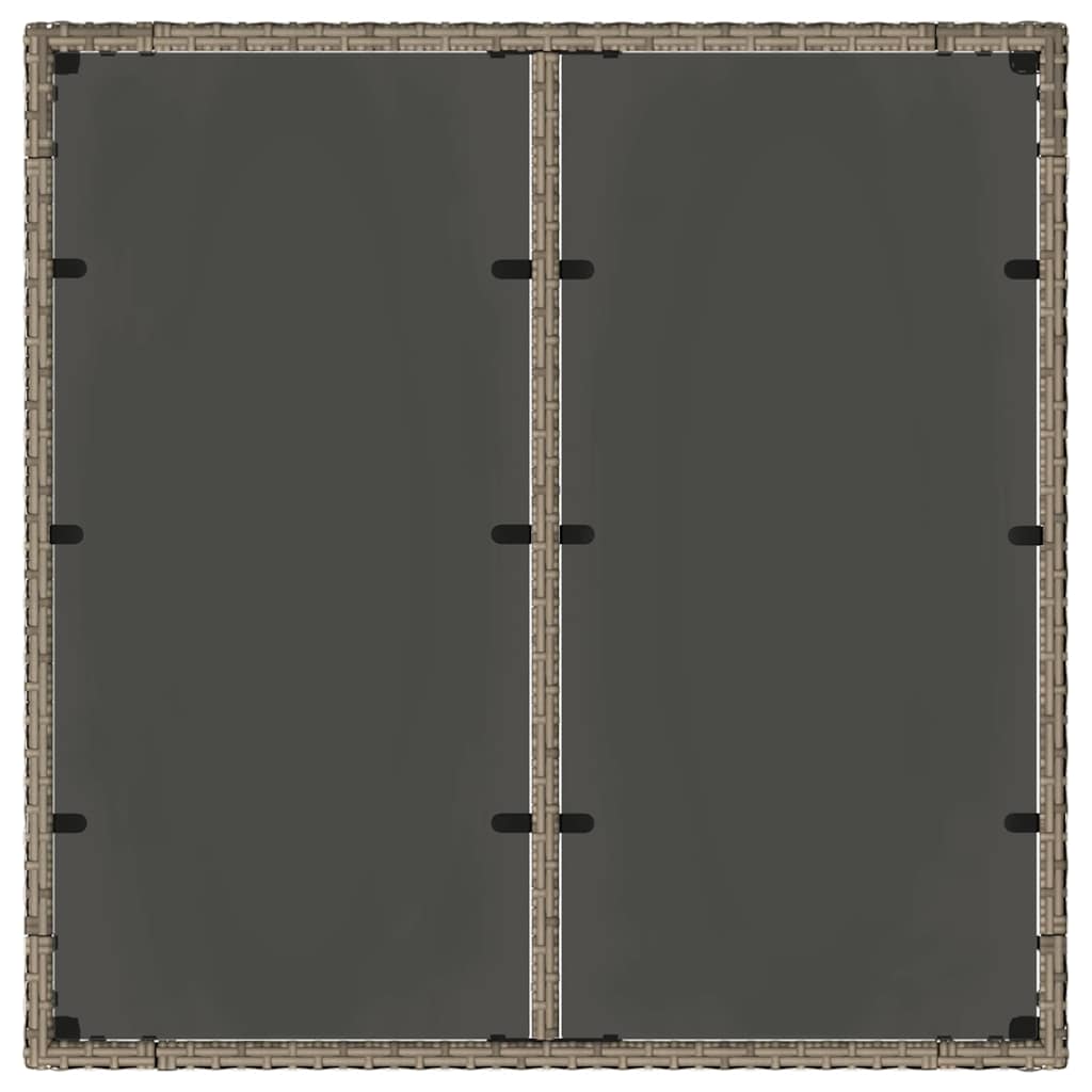 Garden Dining Set 3 pcs Grey and Brown Poly Rattan