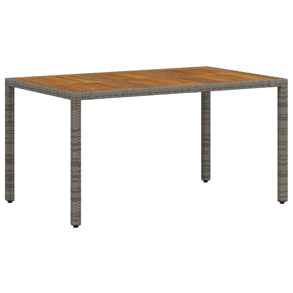 Garden Dining Set 5 pcs Grey Poly Rattan