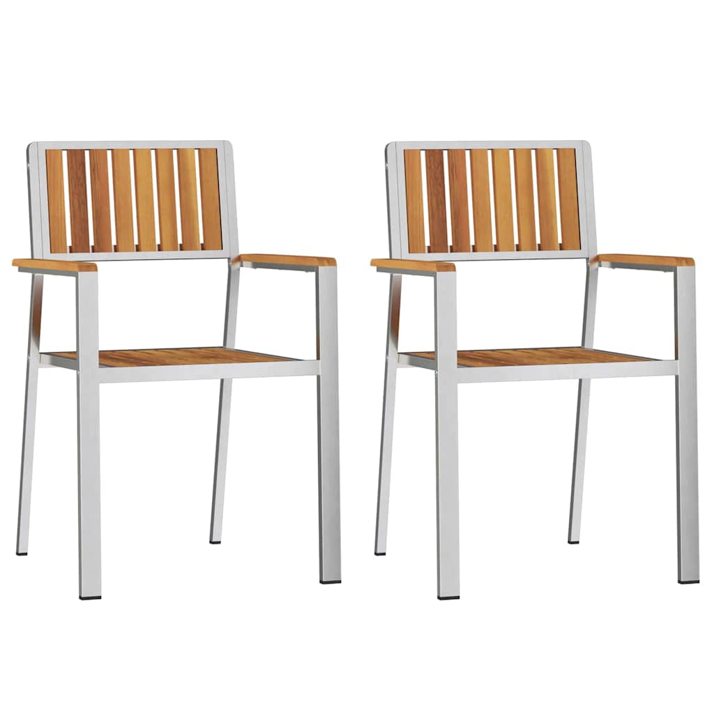 GardenDiningSet Brown SolidAcaciawood