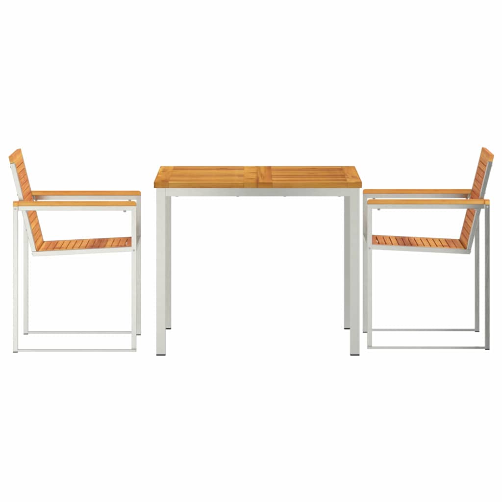 GardenDiningSet 3 pcs SolidAcaciawood