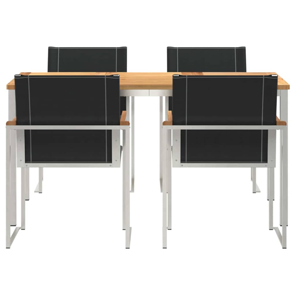 GardenDiningSet 5 pcs SolidAcaciawood