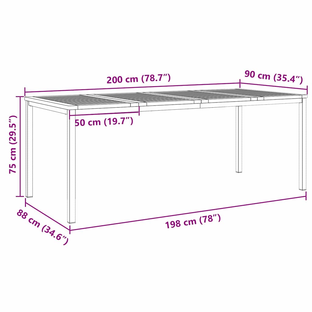 GardenDiningSet 7 pcs SolidAcaciawood