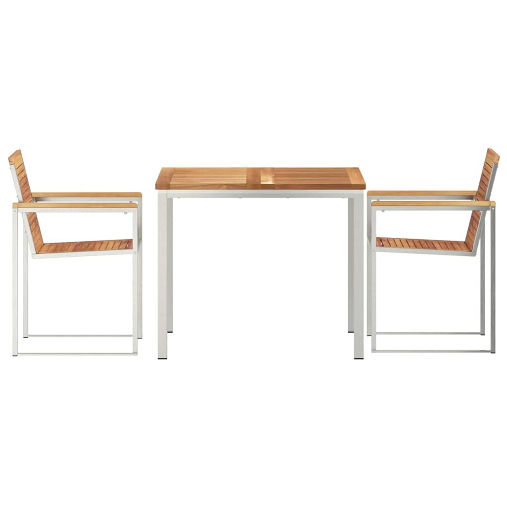 GardenDiningSet 3 pcs SolidTeakwood