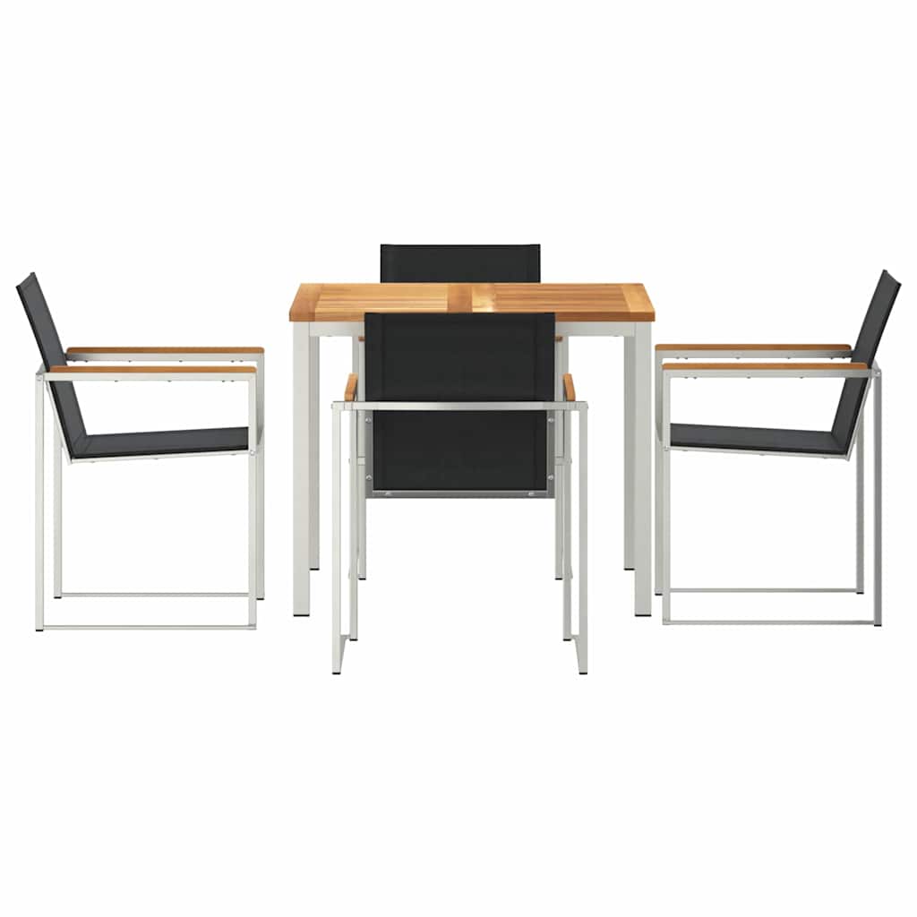 GardenDiningSet 5 pcs SolidTeakwood