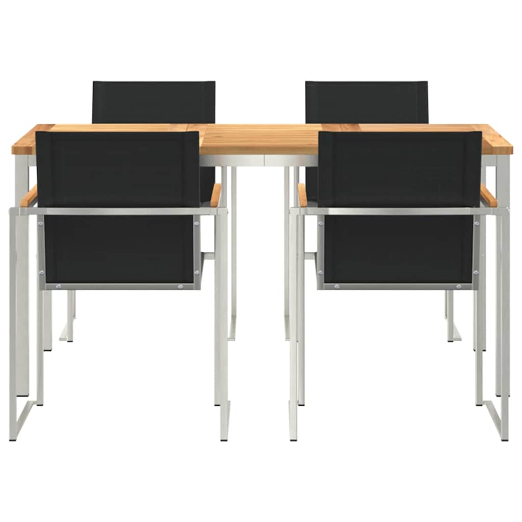 GardenDiningSet 5 pcs SolidTeakwood