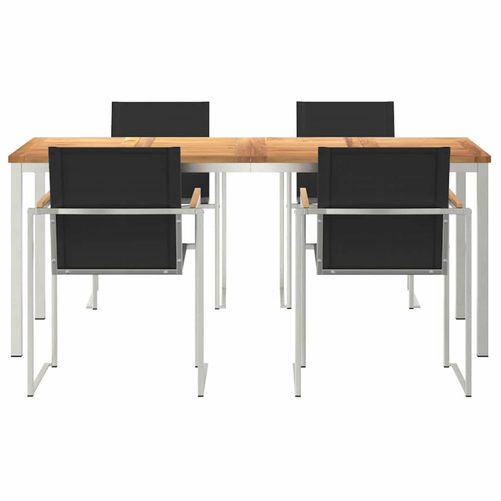 GardenDiningSet 5 pcs SolidTeakwood