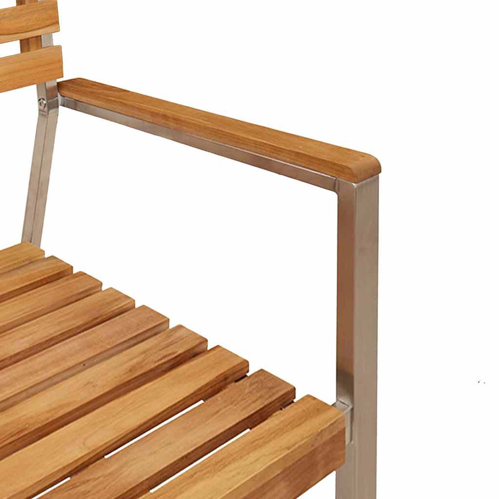 GardenDiningSet 3 pcs Brown SolidTeakwood