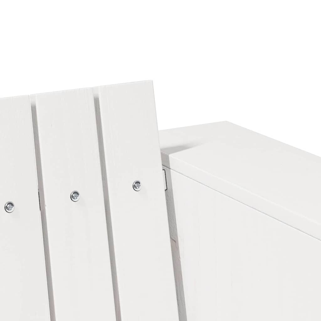 Garden Sofa White 134 x 60 x 62 cm Solid Pine Wood