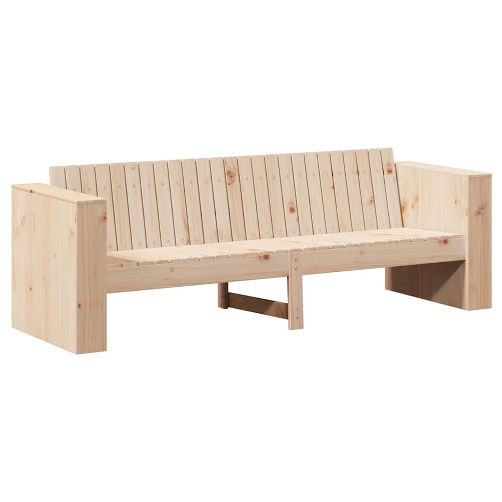 Garden Sofa Brown 185.5 x 60 x 62 cm Solid Pine Wood