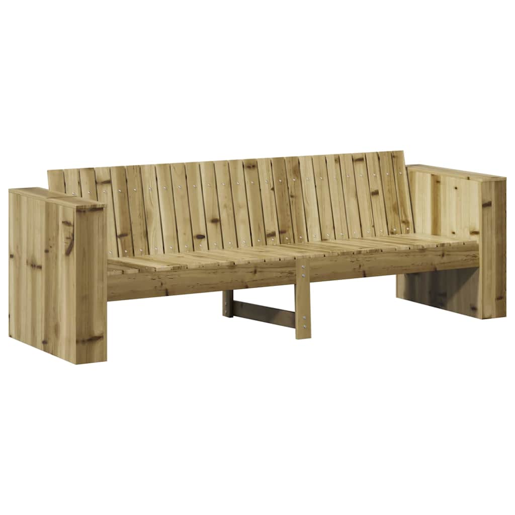 Garden Sofa Brown 185.5 x 60 x 62 cm Solid Pine Wood