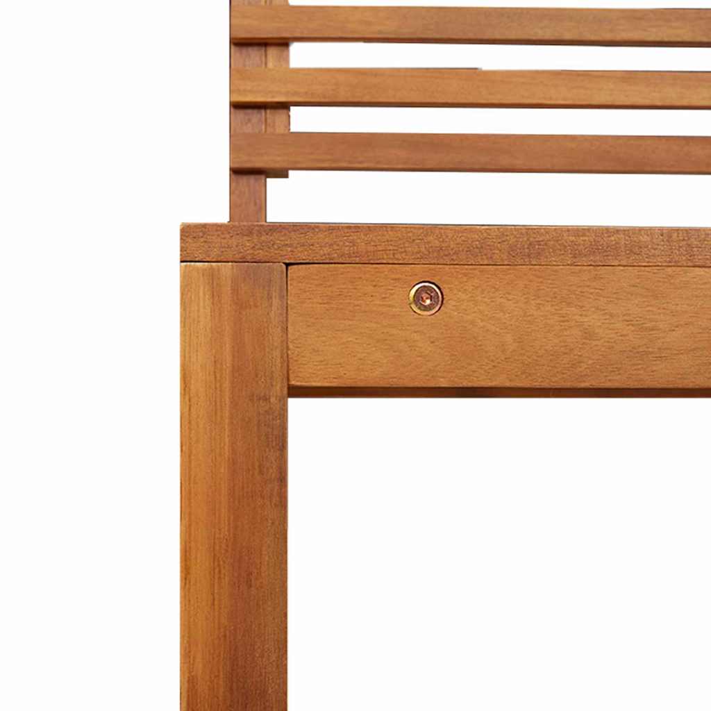 Garden Bench Set 5 pcs Brown Solid acacia wood